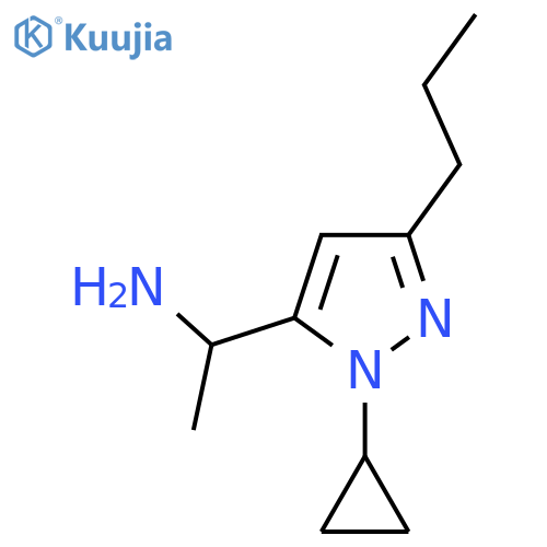 1-(1-cyclopropyl-3-propyl-1H-pyrazol-5-yl)ethan-1-amine structure