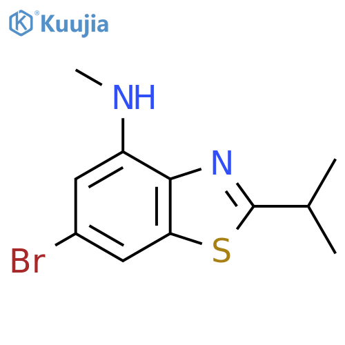 6-bromo-N-methyl-2-(propan-2-yl)-1,3-benzothiazol-4-amine structure