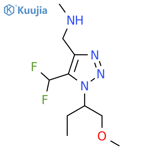 {5-(difluoromethyl)-1-(1-methoxybutan-2-yl)-1H-1,2,3-triazol-4-ylmethyl}(methyl)amine structure