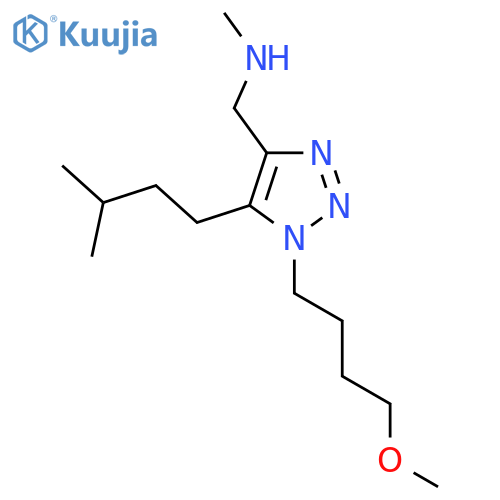 {1-(4-methoxybutyl)-5-(3-methylbutyl)-1H-1,2,3-triazol-4-ylmethyl}(methyl)amine structure