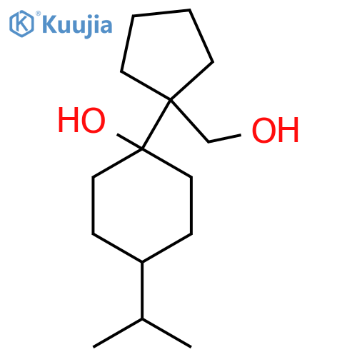 1-1-(hydroxymethyl)cyclopentyl-4-(propan-2-yl)cyclohexan-1-ol structure