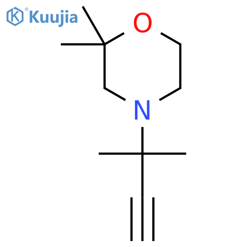 2,2-dimethyl-4-(2-methylbut-3-yn-2-yl)morpholine structure