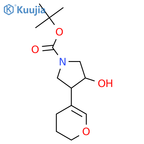 tert-butyl 3-(3,4-dihydro-2H-pyran-5-yl)-4-hydroxypyrrolidine-1-carboxylate structure