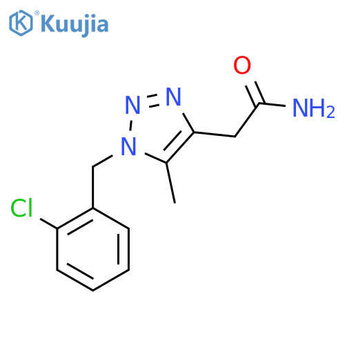 2-{1-(2-chlorophenyl)methyl-5-methyl-1H-1,2,3-triazol-4-yl}acetamide structure