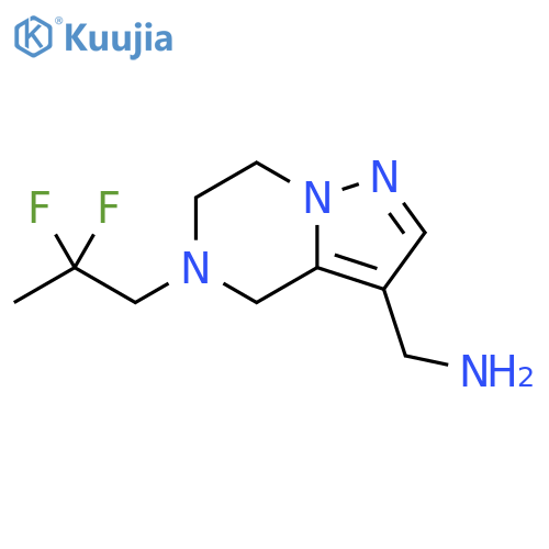 5-(2,2-difluoropropyl)-4H,5H,6H,7H-pyrazolo1,5-apyrazin-3-ylmethanamine structure