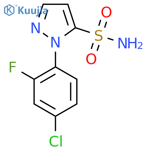 1-(4-chloro-2-fluorophenyl)-1H-pyrazole-5-sulfonamide structure
