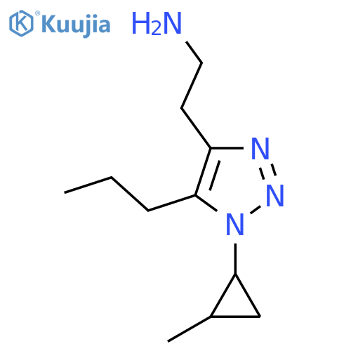 2-1-(2-methylcyclopropyl)-5-propyl-1H-1,2,3-triazol-4-ylethan-1-amine structure