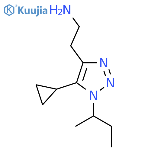 2-1-(butan-2-yl)-5-cyclopropyl-1H-1,2,3-triazol-4-ylethan-1-amine structure