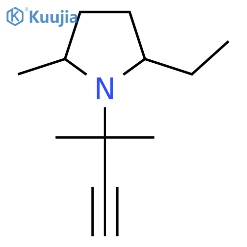2-ethyl-5-methyl-1-(2-methylbut-3-yn-2-yl)pyrrolidine structure