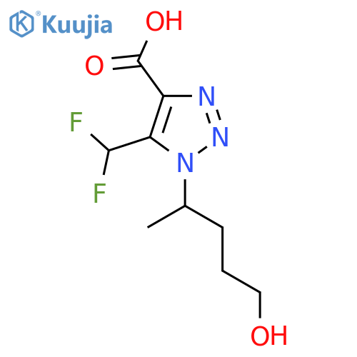 5-(difluoromethyl)-1-(5-hydroxypentan-2-yl)-1H-1,2,3-triazole-4-carboxylic acid structure
