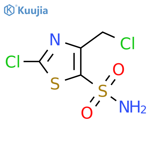 2-chloro-4-(chloromethyl)-1,3-thiazole-5-sulfonamide structure