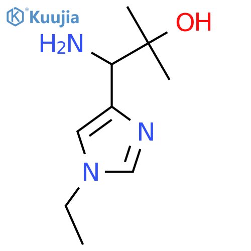 1-amino-1-(1-ethyl-1H-imidazol-4-yl)-2-methylpropan-2-ol structure