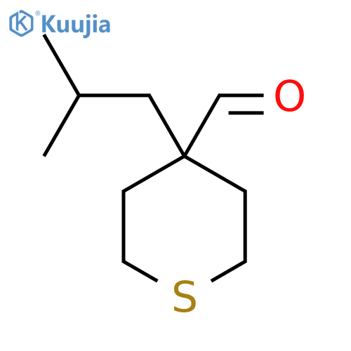 4-(2-methylpropyl)thiane-4-carbaldehyde structure