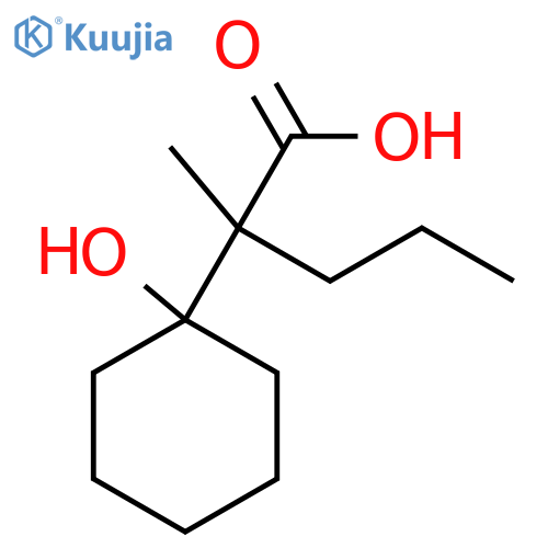 2-(1-Hydroxycyclohexyl)-2-methylpentanoic acid structure