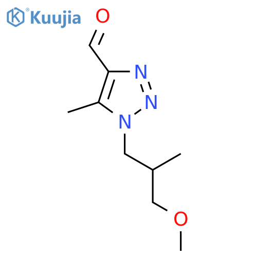 1-(3-methoxy-2-methylpropyl)-5-methyl-1H-1,2,3-triazole-4-carbaldehyde structure