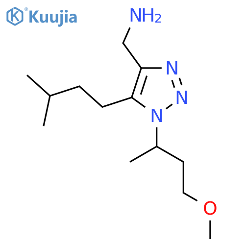 1-(4-methoxybutan-2-yl)-5-(3-methylbutyl)-1H-1,2,3-triazol-4-ylmethanamine structure