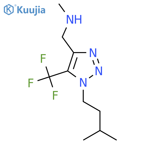 methyl({1-(3-methylbutyl)-5-(trifluoromethyl)-1H-1,2,3-triazol-4-ylmethyl})amine structure