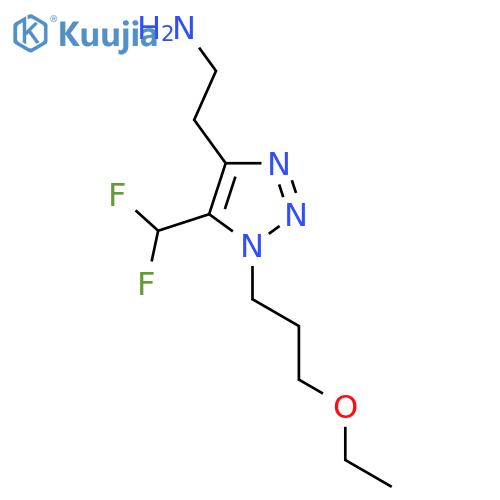 2-5-(difluoromethyl)-1-(3-ethoxypropyl)-1H-1,2,3-triazol-4-ylethan-1-amine structure