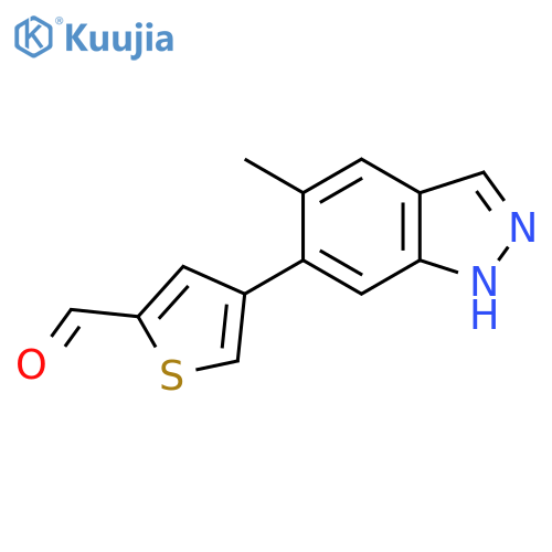 4-(5-methyl-1H-indazol-6-yl)thiophene-2-carbaldehyde structure