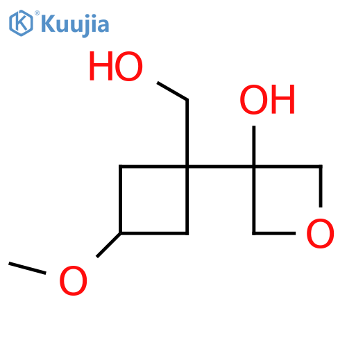 3-1-(hydroxymethyl)-3-methoxycyclobutyloxetan-3-ol structure