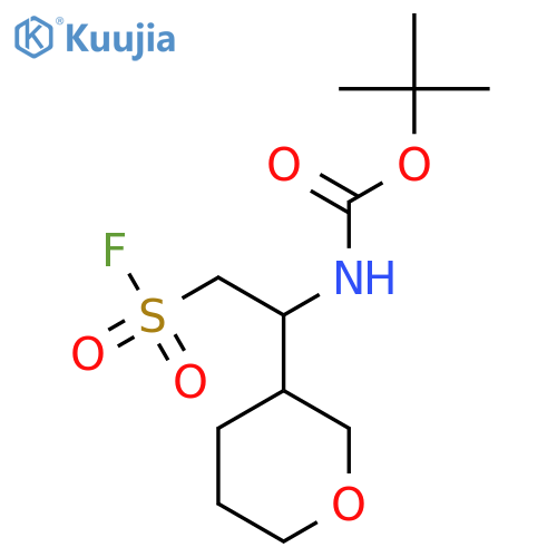 tert-butyl N-2-(fluorosulfonyl)-1-(oxan-3-yl)ethylcarbamate structure