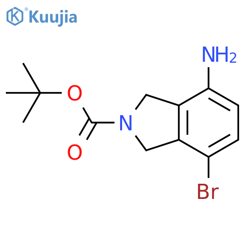 tert-butyl 4-amino-7-bromo-2,3-dihydro-1H-isoindole-2-carboxylate structure