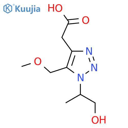 2-1-(1-hydroxypropan-2-yl)-5-(methoxymethyl)-1H-1,2,3-triazol-4-ylacetic acid structure
