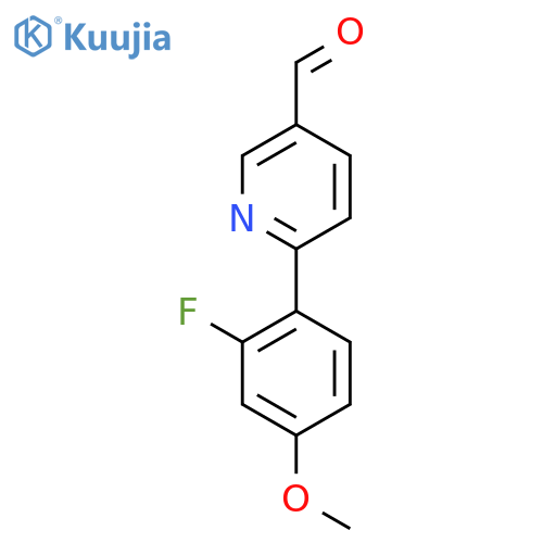 6-(2-fluoro-4-methoxyphenyl)pyridine-3-carbaldehyde structure