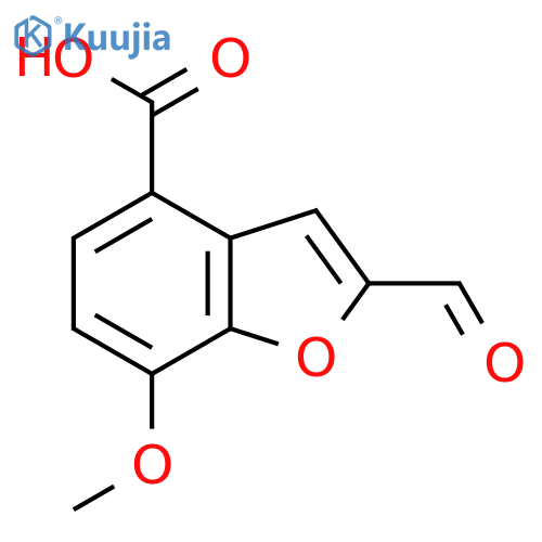 2-formyl-7-methoxy-1-benzofuran-4-carboxylic acid structure