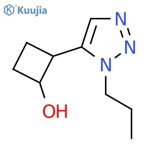 2-(1-propyl-1H-1,2,3-triazol-5-yl)cyclobutan-1-ol structure
