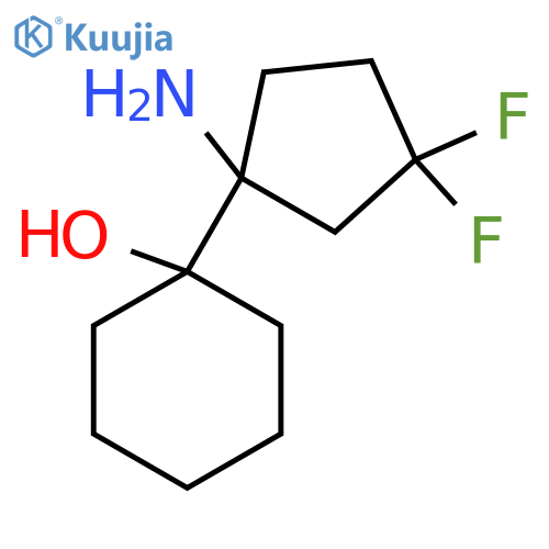 1-(1-amino-3,3-difluorocyclopentyl)cyclohexan-1-ol structure