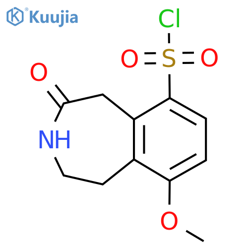 9-methoxy-4-oxo-2,3,4,5-tetrahydro-1H-3-benzazepine-6-sulfonyl chloride structure