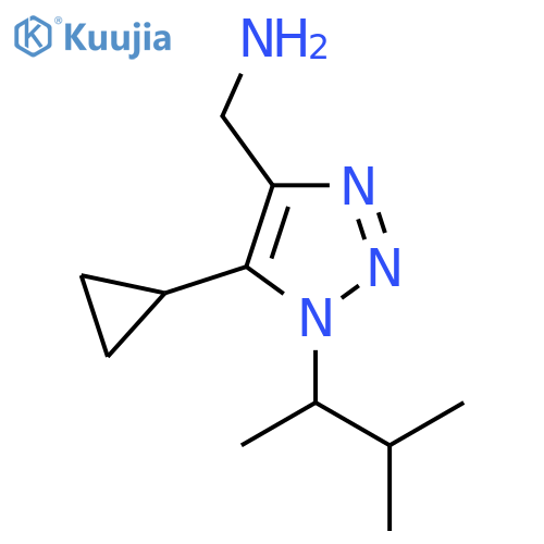 5-cyclopropyl-1-(3-methylbutan-2-yl)-1H-1,2,3-triazol-4-ylmethanamine structure