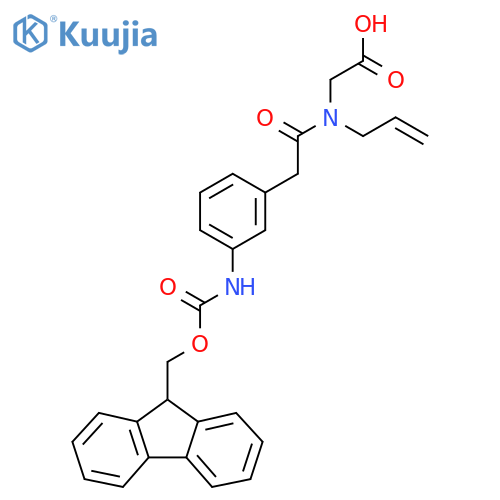 2-{2-3-({(9H-fluoren-9-yl)methoxycarbonyl}amino)phenyl-N-(prop-2-en-1-yl)acetamido}acetic acid structure