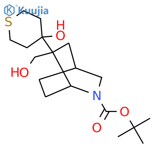 tert-butyl 6-(hydroxymethyl)-6-(4-hydroxythian-4-yl)-2-azabicyclo2.2.2octane-2-carboxylate structure