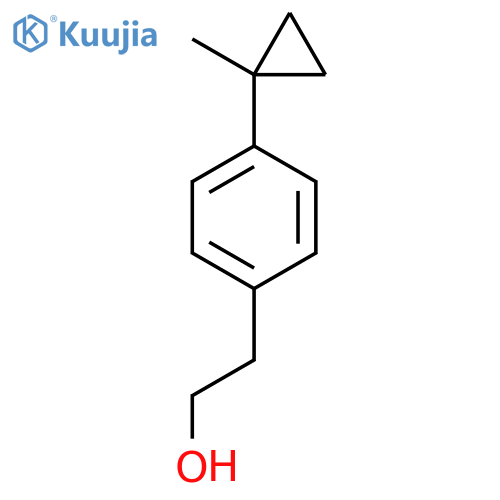 2-4-(1-methylcyclopropyl)phenylethan-1-ol structure