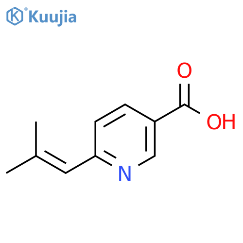 6-(2-methylprop-1-en-1-yl)pyridine-3-carboxylic acid structure