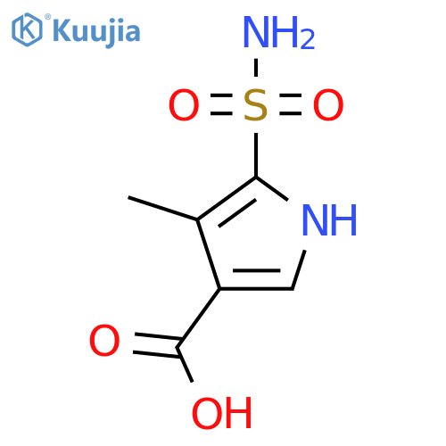4-methyl-5-sulfamoyl-1H-pyrrole-3-carboxylic acid structure