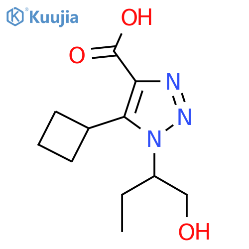 5-cyclobutyl-1-(1-hydroxybutan-2-yl)-1H-1,2,3-triazole-4-carboxylic acid structure
