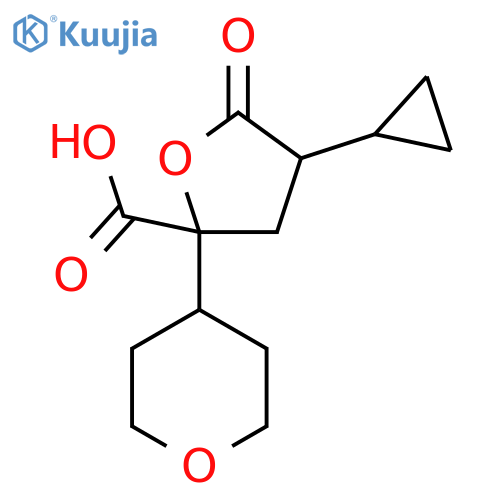 4-Cyclopropyl-2-(oxan-4-yl)-5-oxooxolane-2-carboxylic acid structure