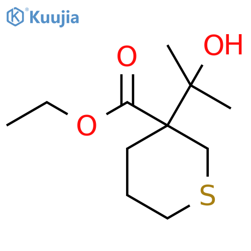 ethyl 3-(2-hydroxypropan-2-yl)thiane-3-carboxylate structure