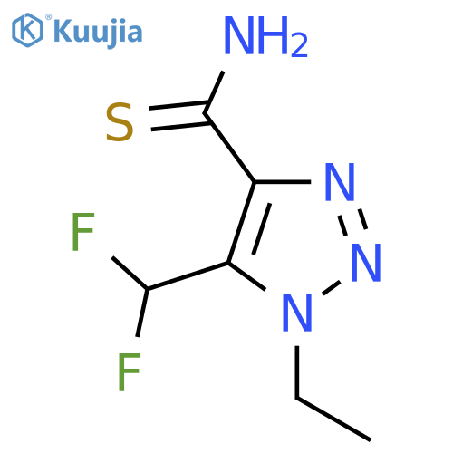 5-(difluoromethyl)-1-ethyl-1H-1,2,3-triazole-4-carbothioamide structure