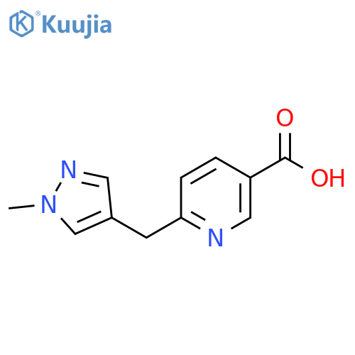 6-(1-methyl-1H-pyrazol-4-yl)methylpyridine-3-carboxylic acid structure