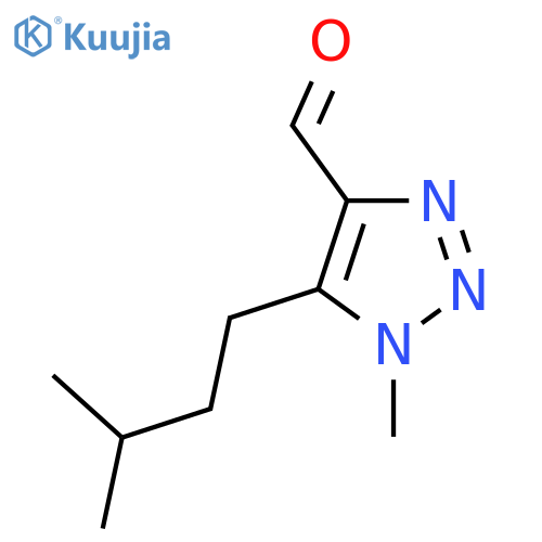 1-methyl-5-(3-methylbutyl)-1H-1,2,3-triazole-4-carbaldehyde structure