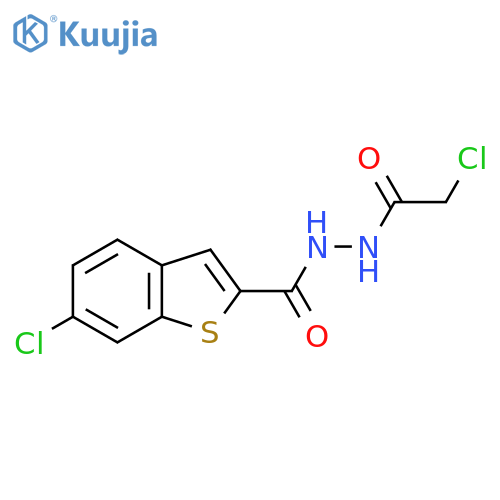 6-Chloro-N'-(2-chloroacetyl)-1-benzothiophene-2-carbohydrazide structure