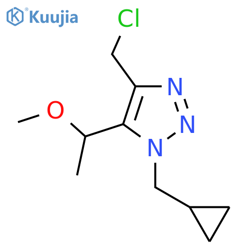 4-(chloromethyl)-1-(cyclopropylmethyl)-5-(1-methoxyethyl)-1H-1,2,3-triazole structure