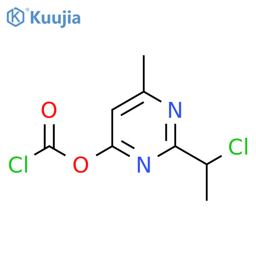 2-(1-chloroethyl)-6-methylpyrimidin-4-yl chloroformate structure