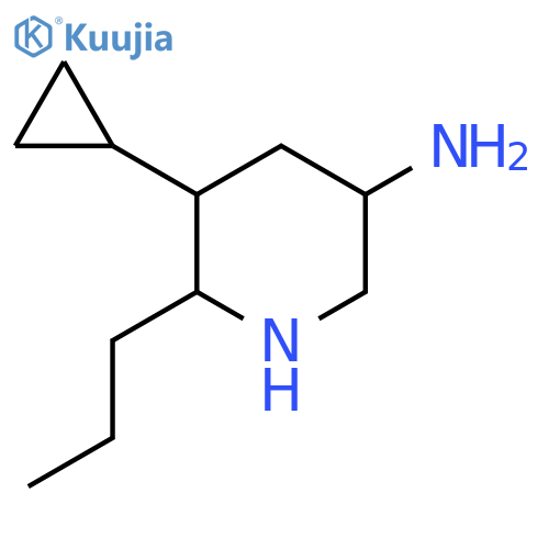 5-cyclopropyl-6-propylpiperidin-3-amine structure
