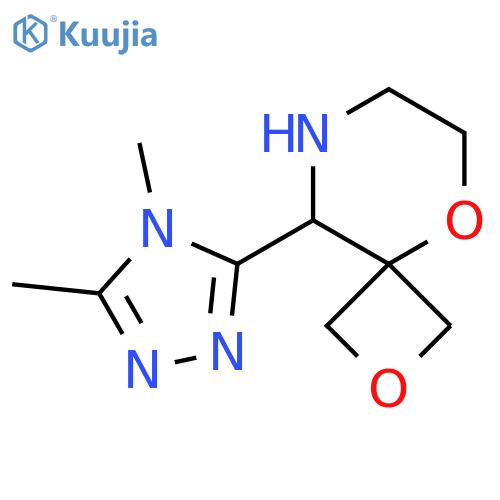 9-(dimethyl-4H-1,2,4-triazol-3-yl)-2,5-dioxa-8-azaspiro3.5nonane structure