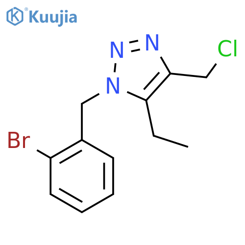 1-(2-bromophenyl)methyl-4-(chloromethyl)-5-ethyl-1H-1,2,3-triazole structure